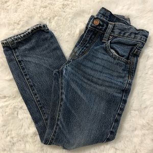 GAP 1969 Dark Wash Distressed Slim Jeans
